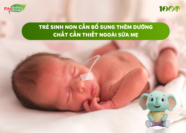 trẻ sinh non cần bổ sung thêm dưỡng chất ngoài sữa mẹ