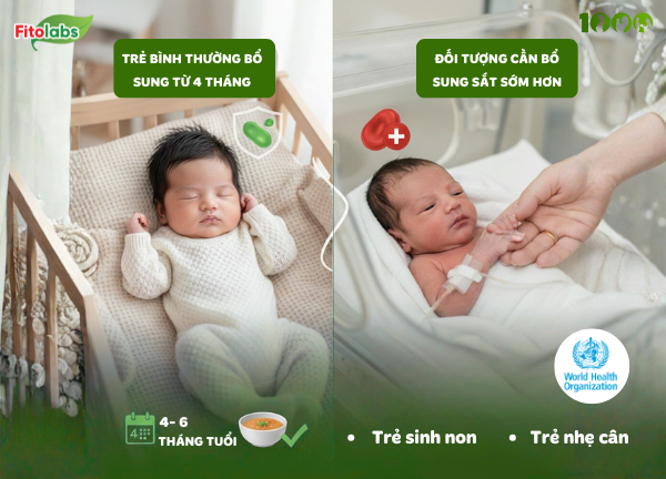 khuyến nghị bổ sung sắt cho bé sơ sinh