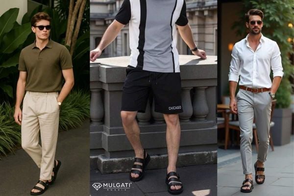 Thiết kế dép sandal nam Mulgati gọn gàng nam tính