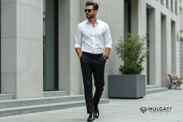 Giày Derby phối quần tây và áo sơ mi trắng phong cách công sở