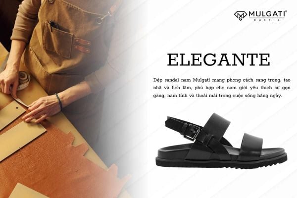 Sandal da nam Mulgati phong cách lịch lãm
