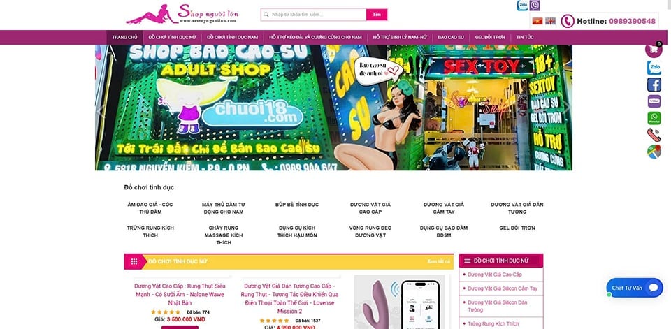 Shop Người Lớn&nbsp;có cửa hàng tại TpHCM để bạn ghé mua