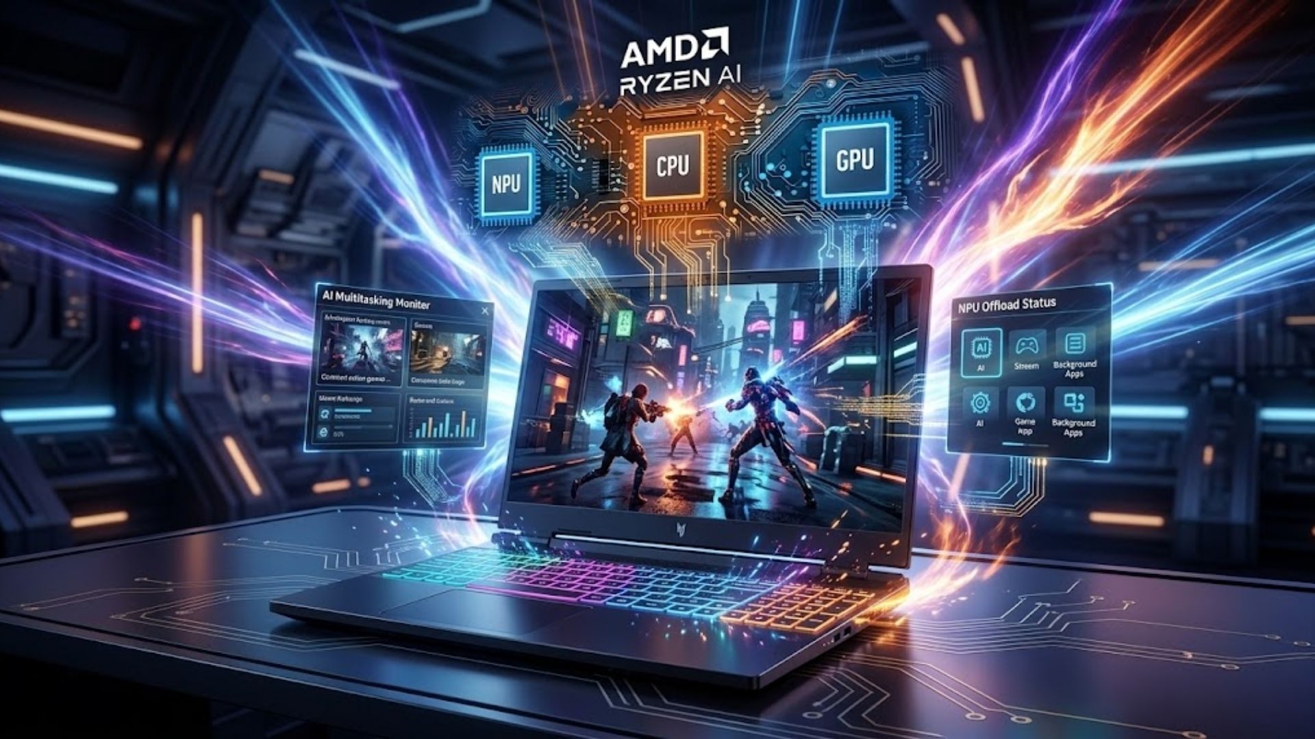 CPU Ryzen AI mang lại cho Acer Nitro ProPanel 16S khả năng xử lý đa nhiệm ấn tượng