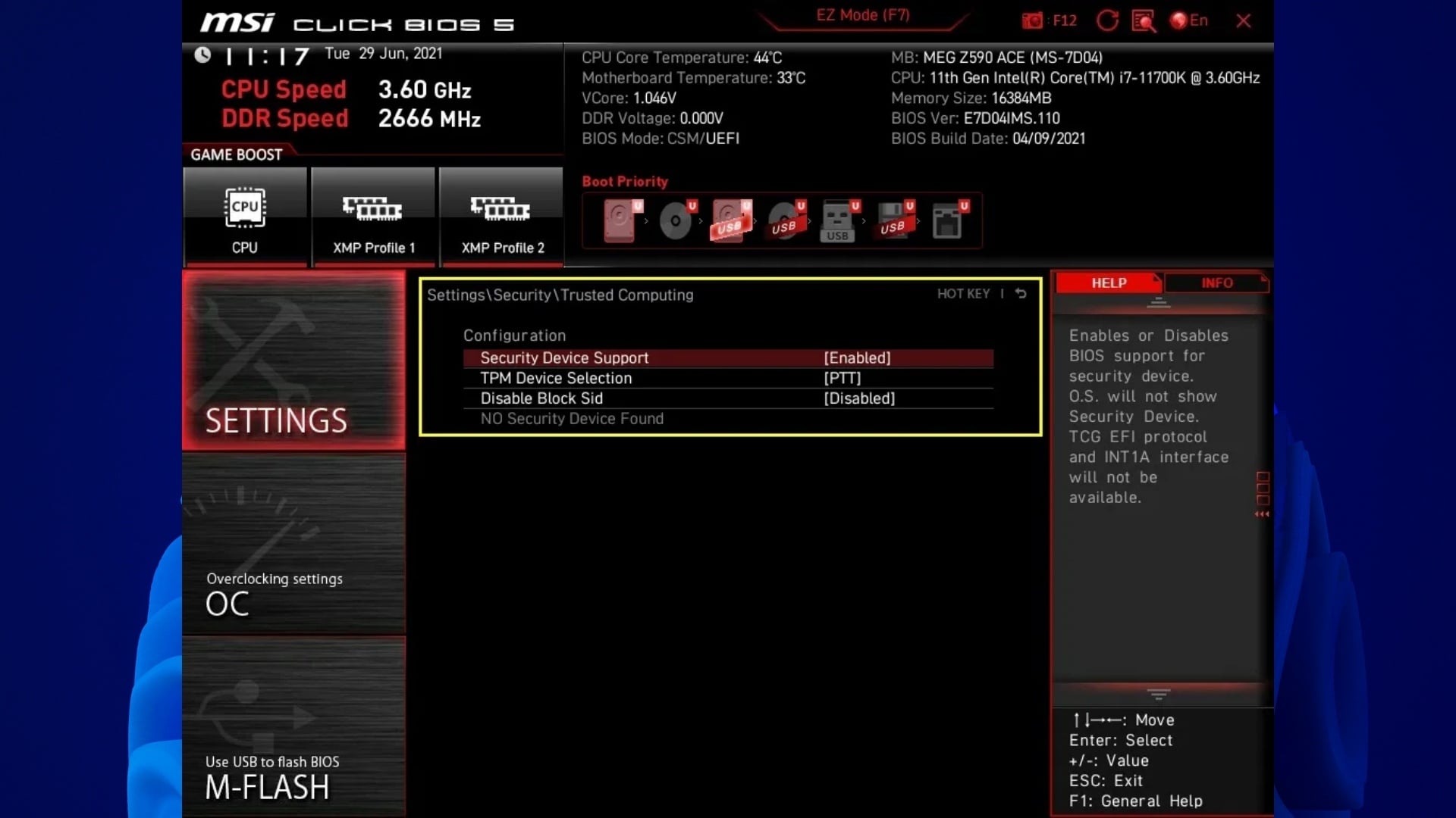 Mainboard MSI đã cung cấp hỗ trợ firmware TPM cho một số chipset AMD và Intel
