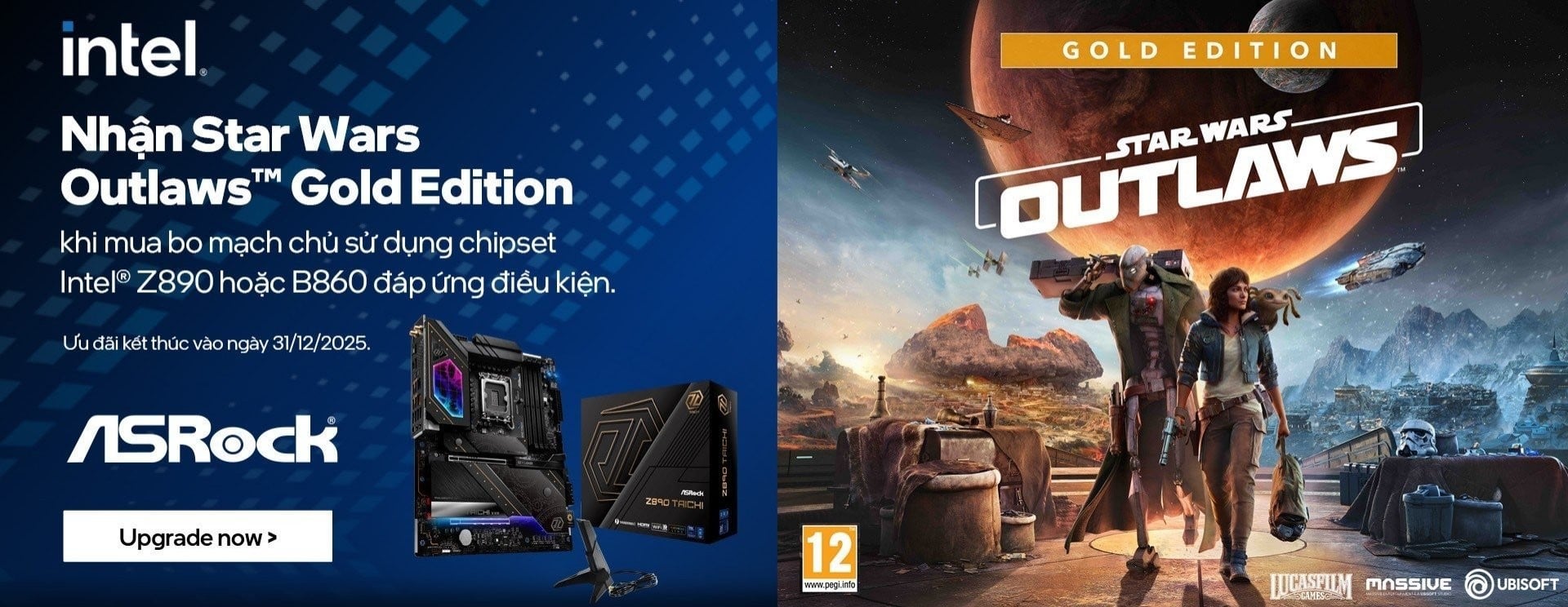 Nhận ngay Star Wars Outlaws&nbsp;Gold Edition khi mua bo mạch chủ ASRock Z890/B860