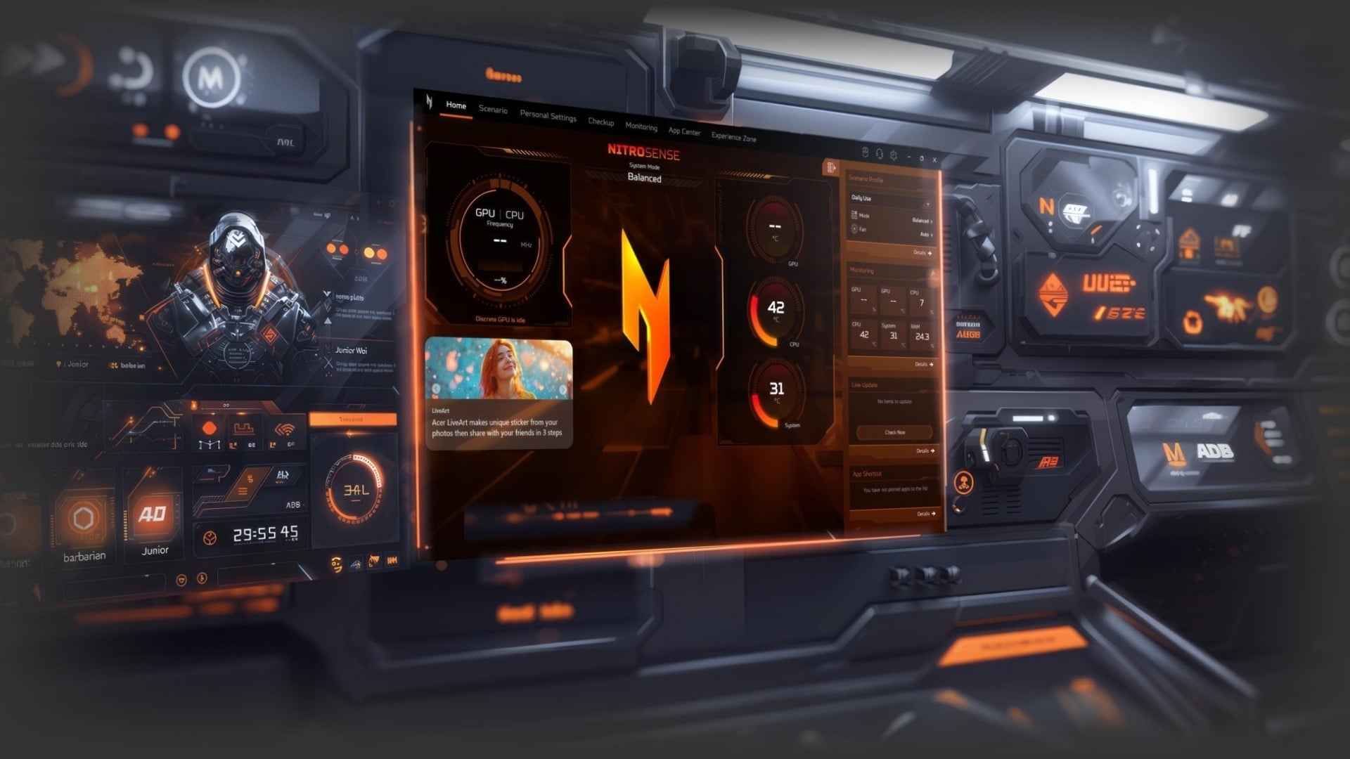 Acer Nitro ProPanel với NitroSense - Làm chủ cuộc chơi chỉ với một nút bấm
