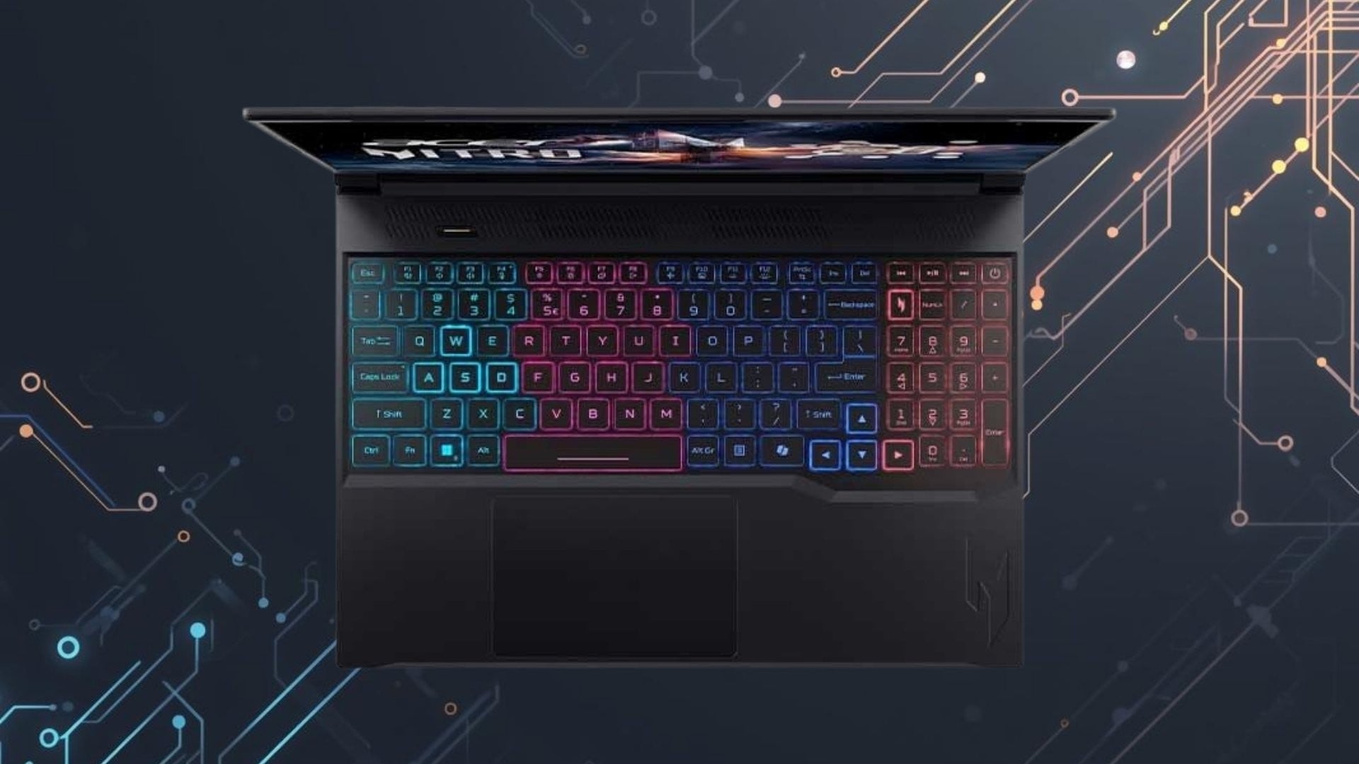 Acer Nitro ProPanel 16S được trang bị bàn phím RGB 4 vùng tùy chỉnh màu sắc linh hoạt