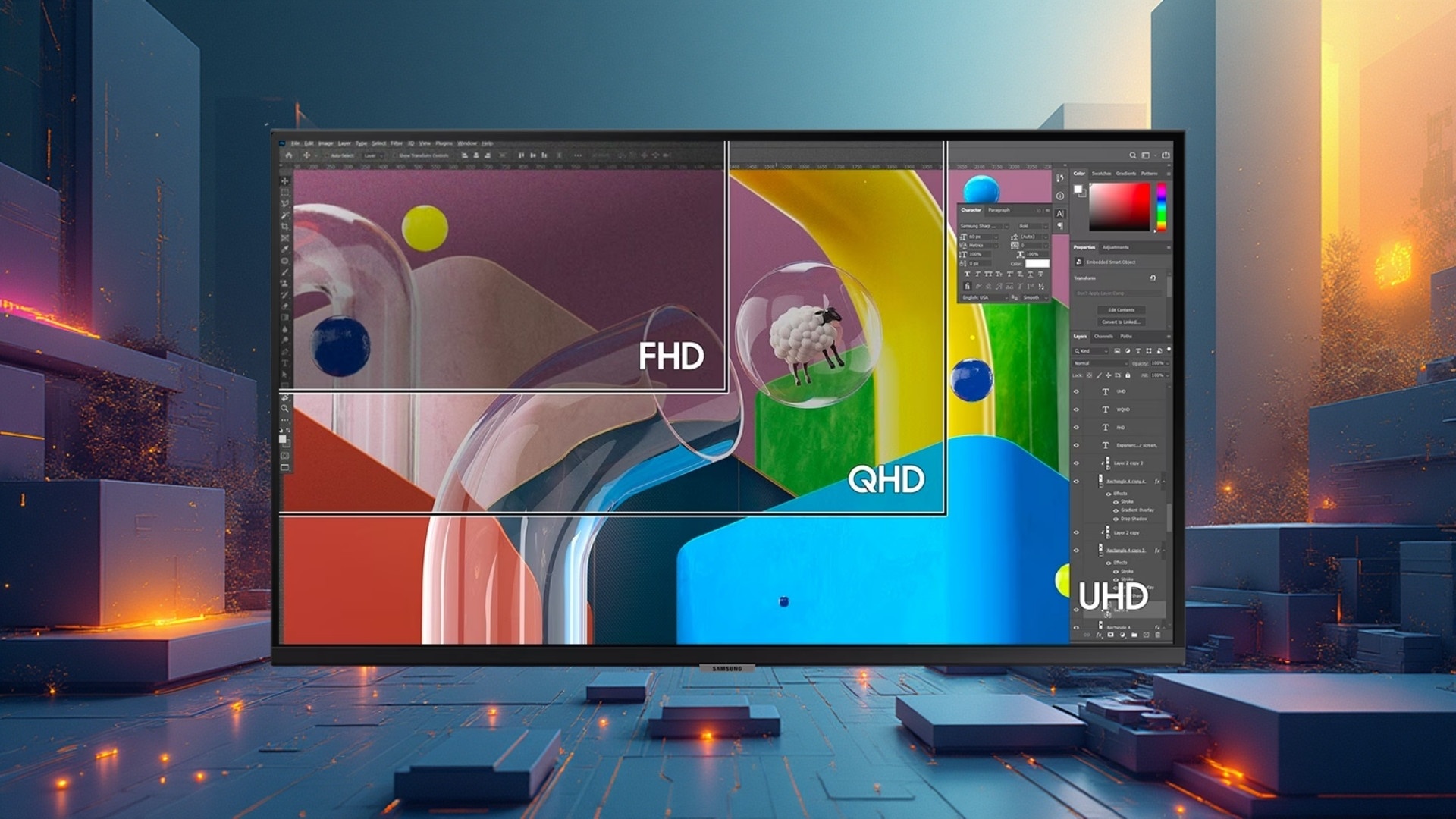 Cách chọn màn hình tốt nhất theo nhu cầu - Độ phân giải – FHD, QHD, hay 4K?