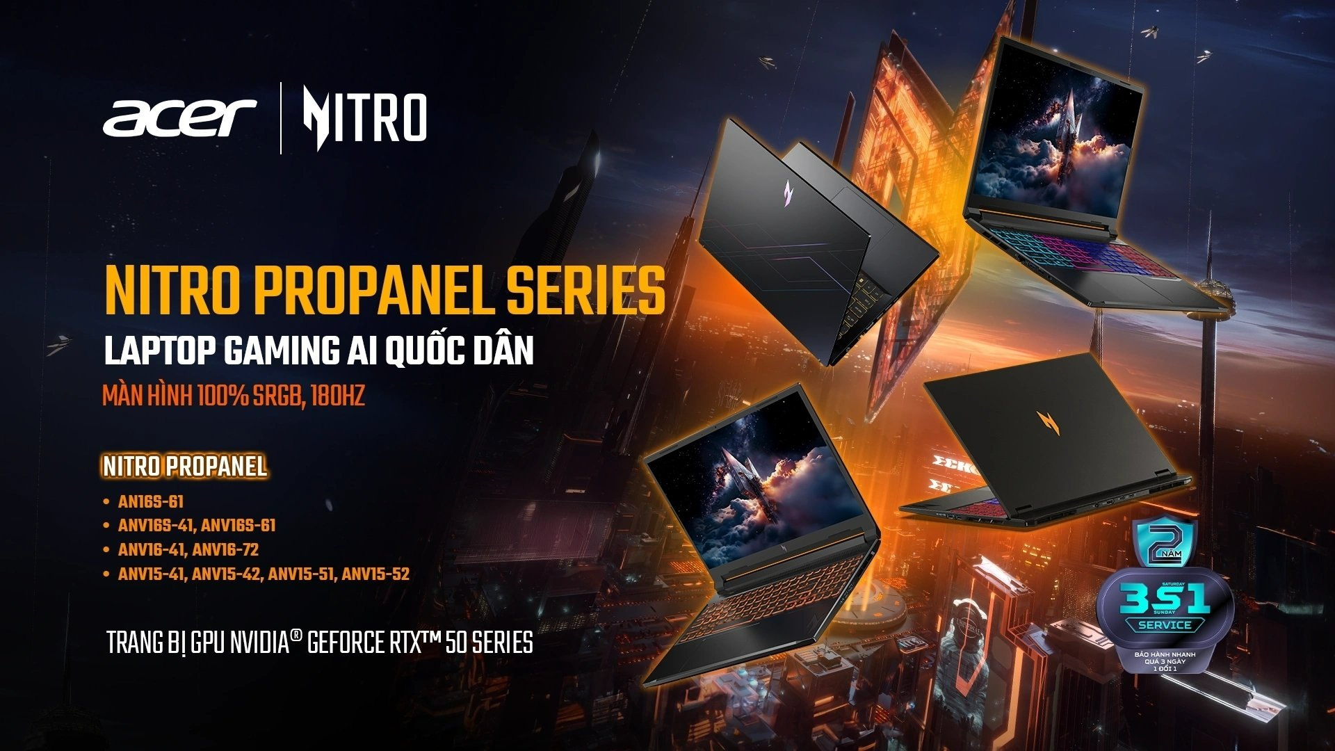 Laptop Acer Nitro ProPanel được gọi là “laptop gaming quốc dân”