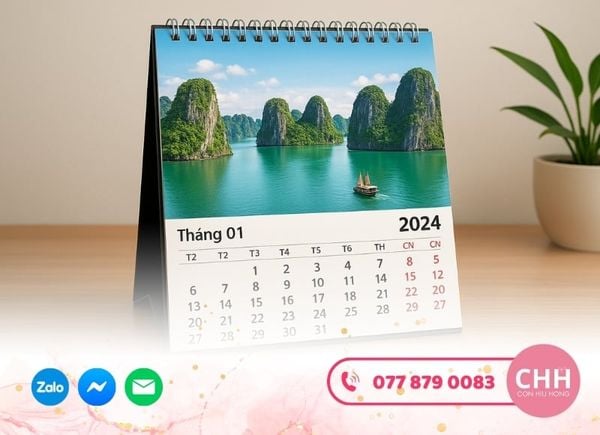 in ấn lịch để bàn