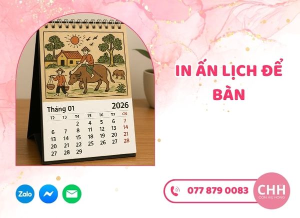 in ấn lịch để bàn
