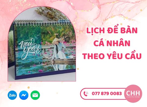 lịch để bàn cá nhân theo yêu cầu