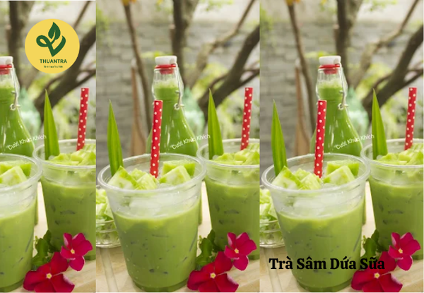 trà sâm dứa sữa