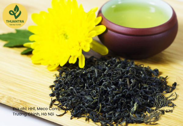 trà móc câu để giữ hương cốm