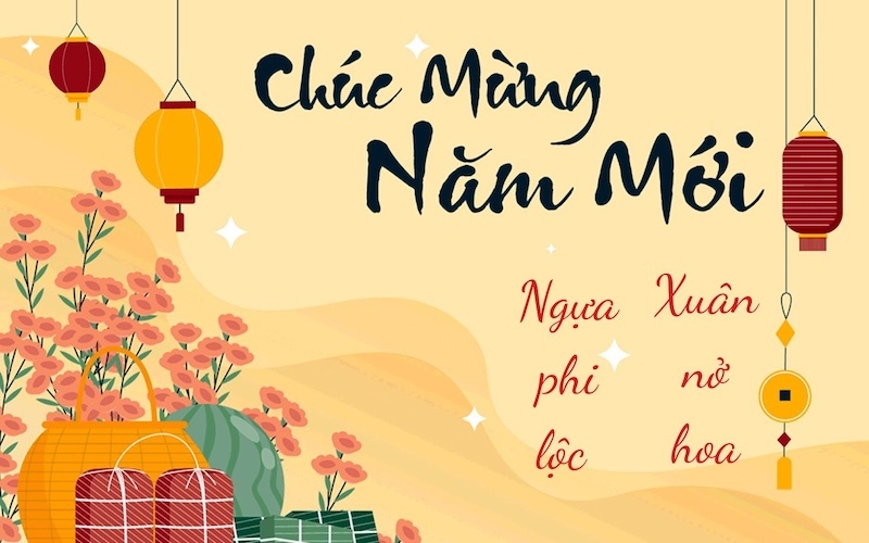 Câu chúc Tết 3 chữ súc tích