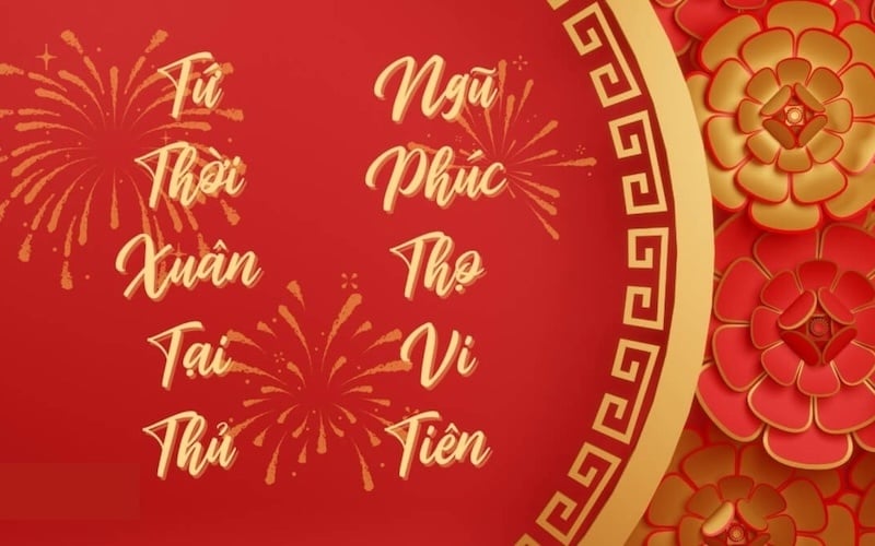 Mẫu câu đối tết 5 chữ cầu chúc bình an và tài lộc dồi dào