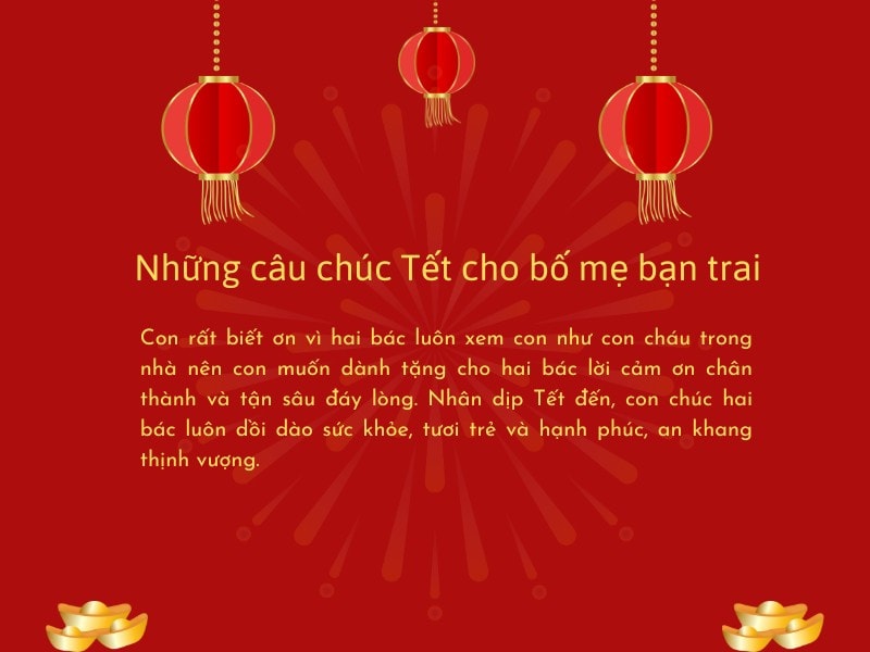 Lời chúc Tết bố mẹ người yêu giúp ghi điểm tuyệt đối