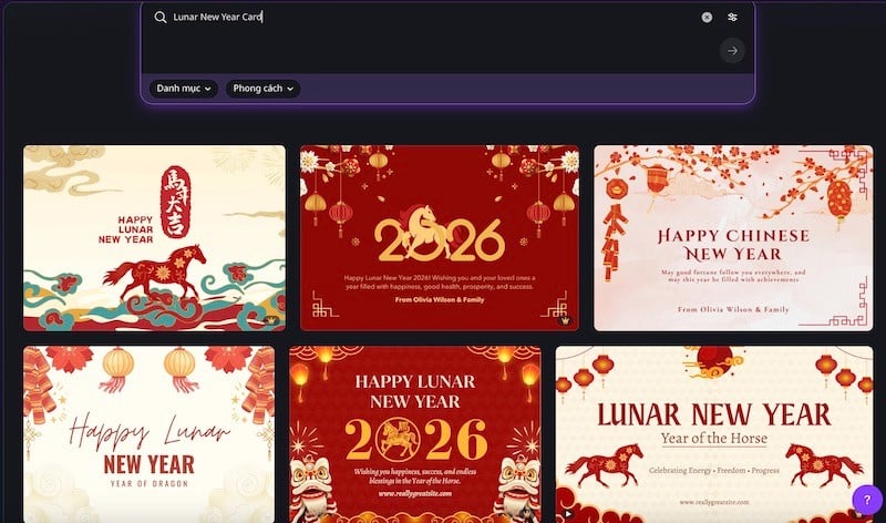 Truy cập Canva để chọn mẫu thiệp chúc mừng năm mới online