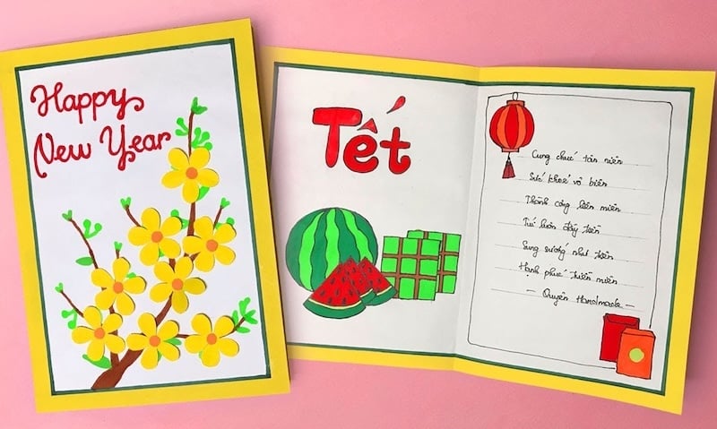 Làm thiệp chúc mừng năm mới là cách thể hiện tình cảm chân thành