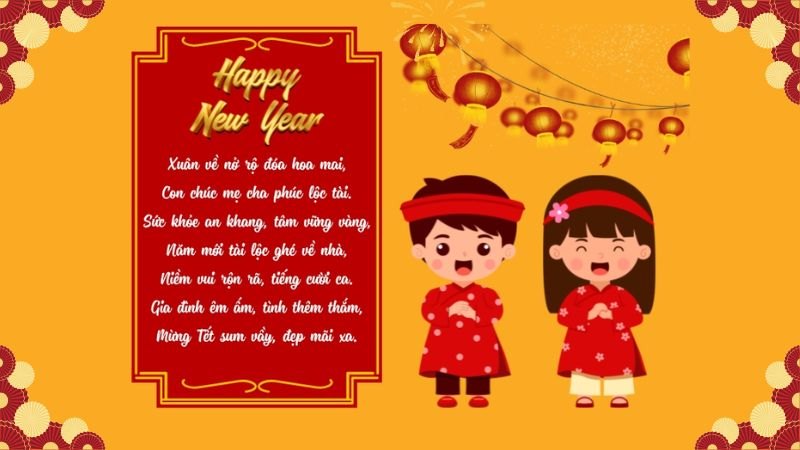 Những bài thơ chúc Tết bố mẹ về công ơn sinh thành