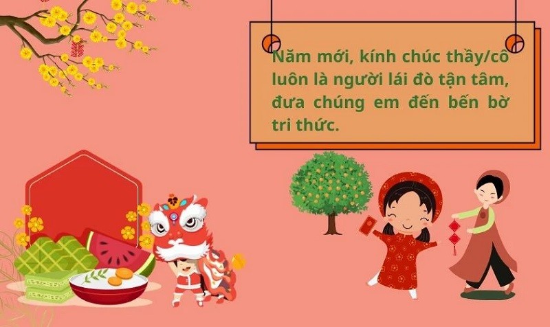 Lời chúc tết thầy cô ngắn gọn, trang trọng để nhắn tin