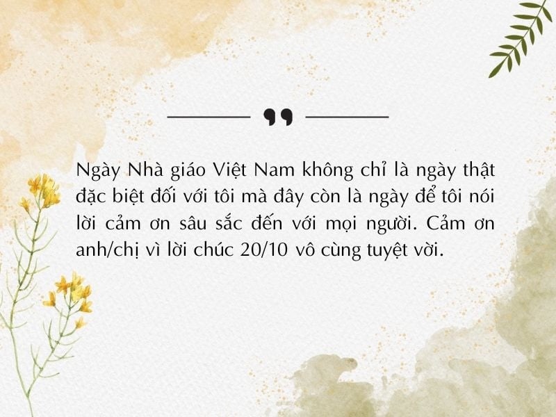 Gợi ý những lời cảm ơn phụ huynh tặng quà 20/10 một cách tinh tế và chân thành