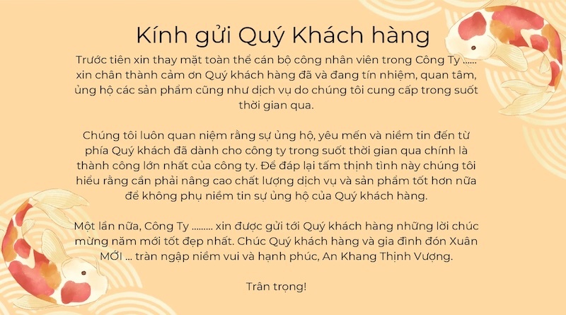 Mẫu email và thư chúc tết doanh nghiệp chuẩn chuyên nghiệp