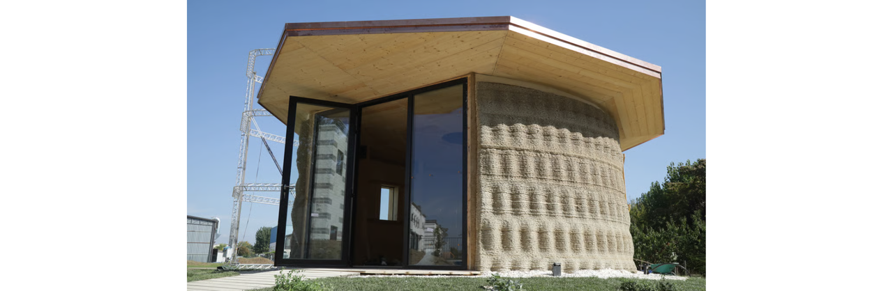 Toàn cảnh một ngôi nhà hiện đại được xây dựng bằng công nghệ bê tông in 3D