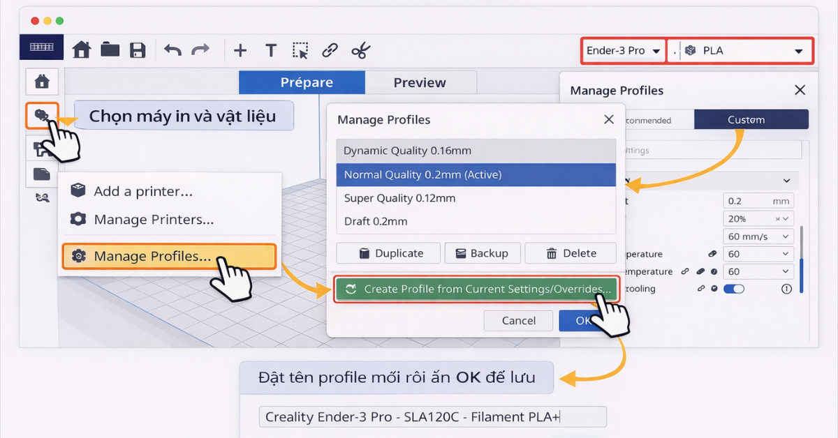 Hướng dẫn sử dụng phần mềm Cura từ cơ bản đến nâng cao