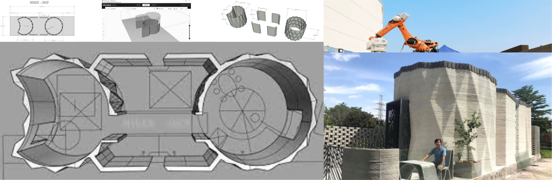 Quy trình in một công trình bằng bê tông 3D