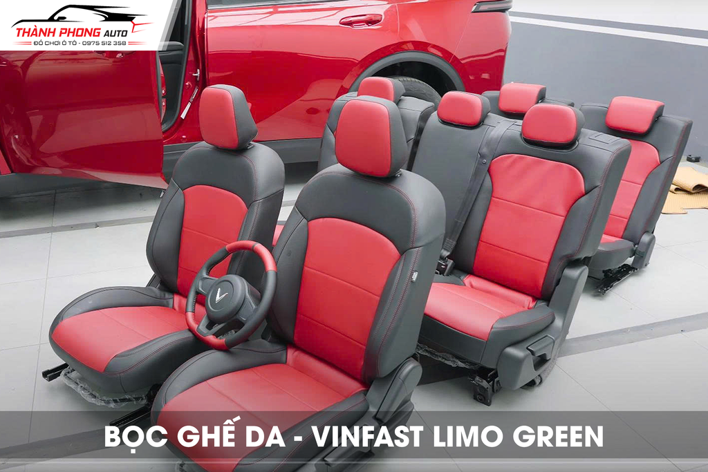 bọc ghế da cho vinfast limo green