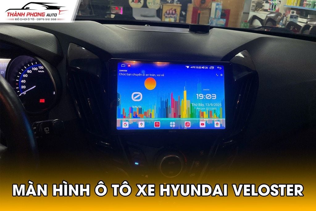 Màn hình android cho xe hyundai veloster