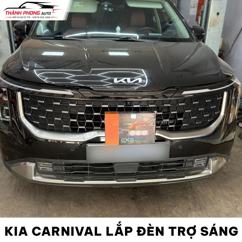 kia carnival lắp đèn trợ sáng
