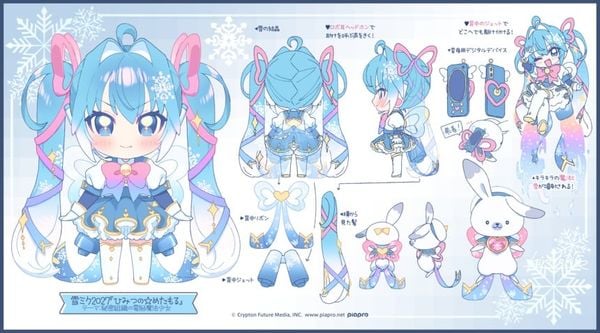 Snow Miku 2027 Nendoroid Design 2 by Kirisaki Shuusei Secret Metamorphosis outfit concept art
