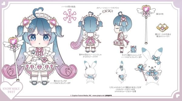 Snow Miku 2027 Nendoroid Design 6 by Mochi Secret Metamorphosis winter outfit concept art