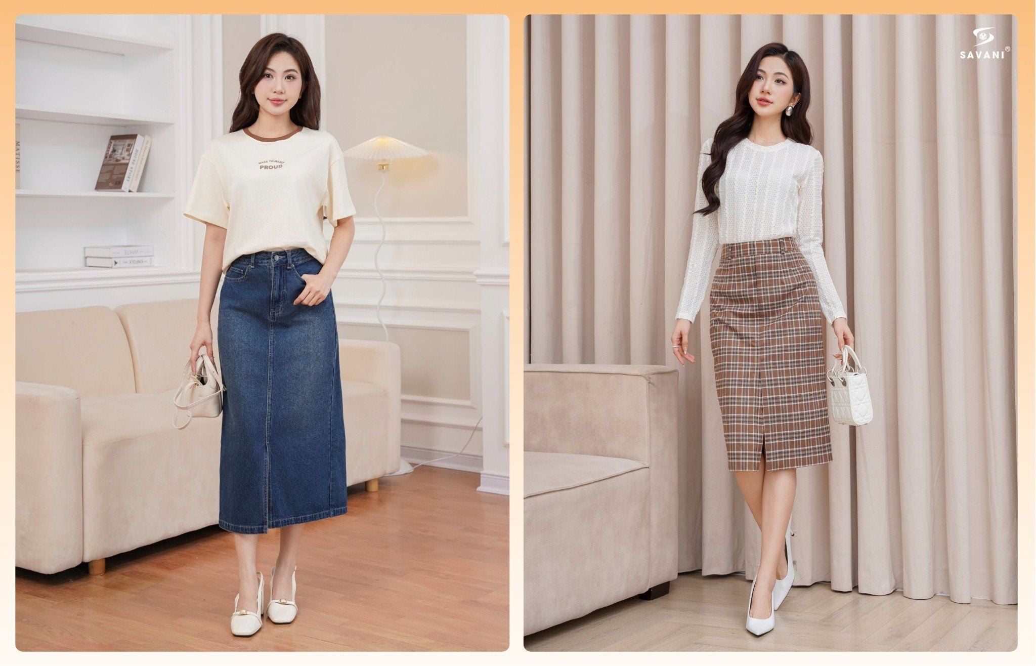 chân váy tầng dài phối áo gì