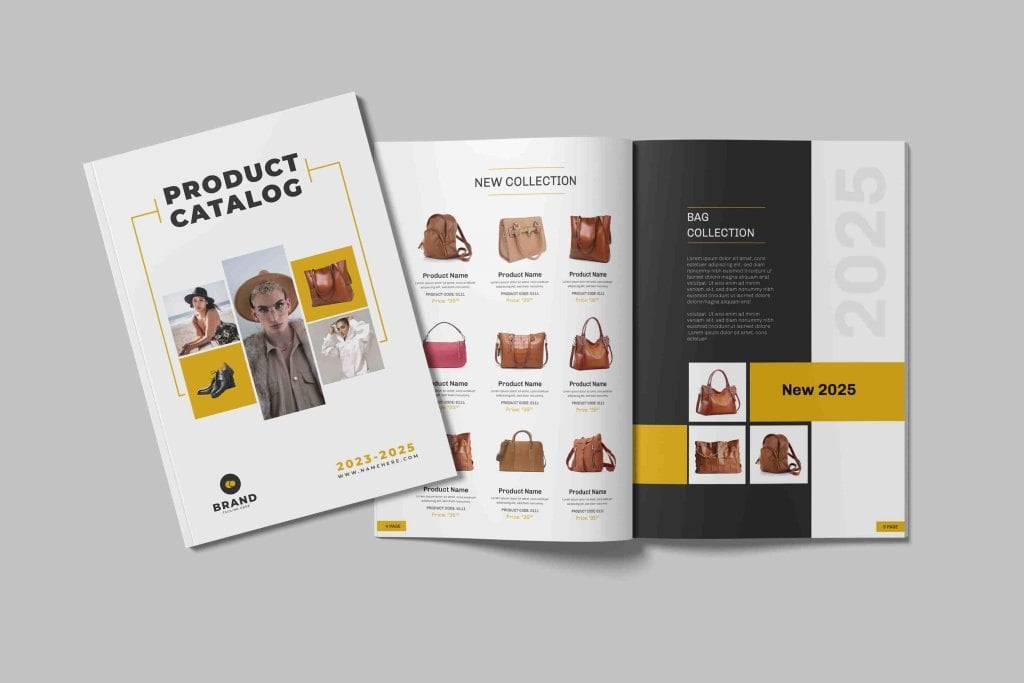 Nội dung Catalogue có mục danh sách sản phẩm