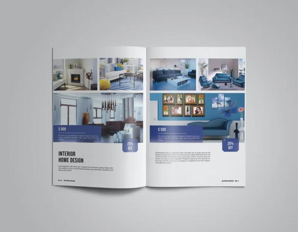 Minh họa trang thông tin Catalogue