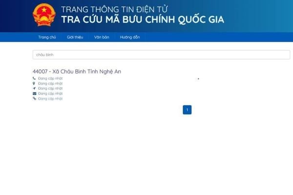 Tra cứu mã bưu chính Vinh