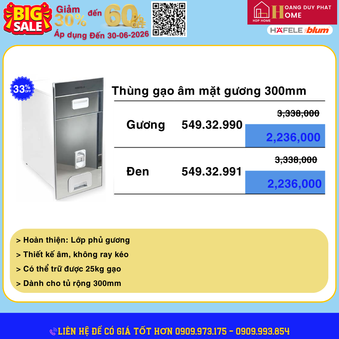phụ kiện tủ bếp hafele khuyến mãi