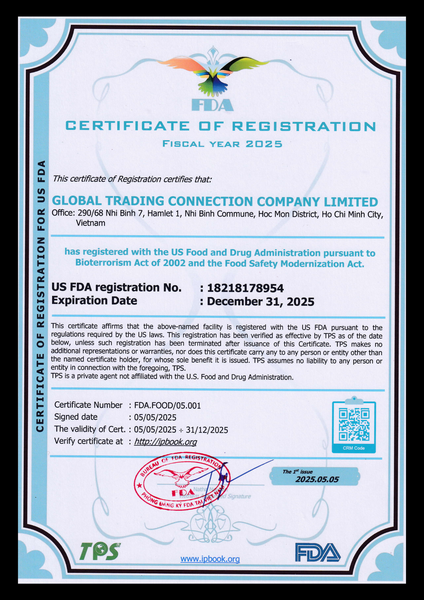 Chứng nhận FDA
