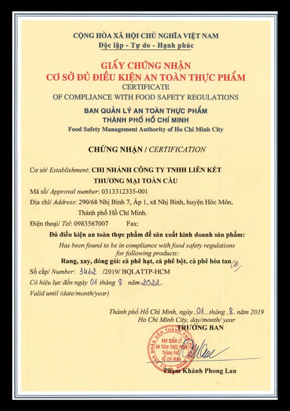 Chứng nhận VSATTP