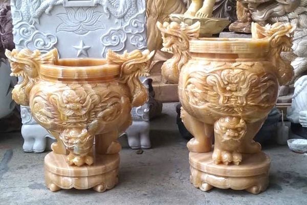 Lư hương Tứ Linh Ngọc Hoàng Long