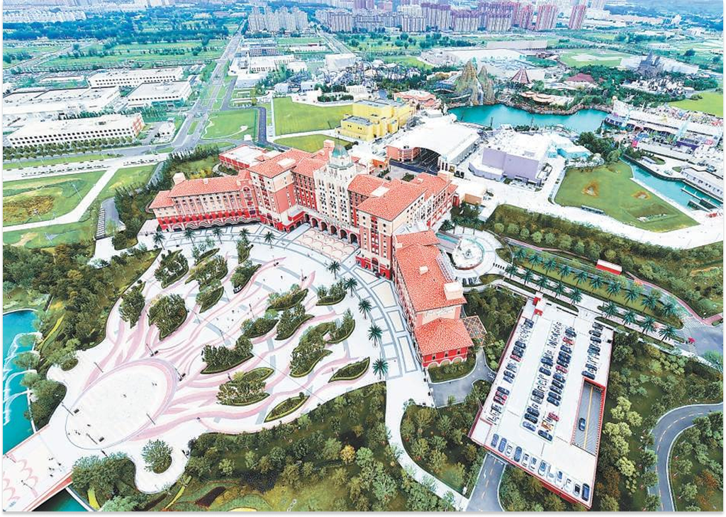 Toàn cảnh Công Viên Universal Studios Beijing nhìn từ trên cao