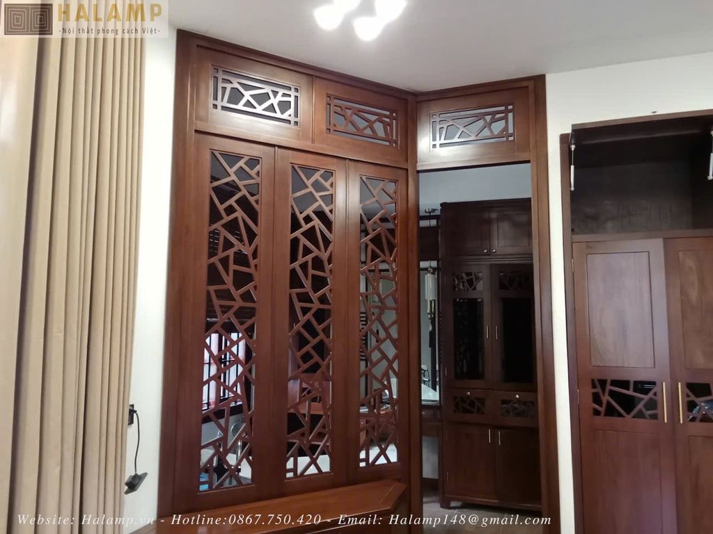 Hình ảnh thi công vách ngăn phòng gỗ Việt