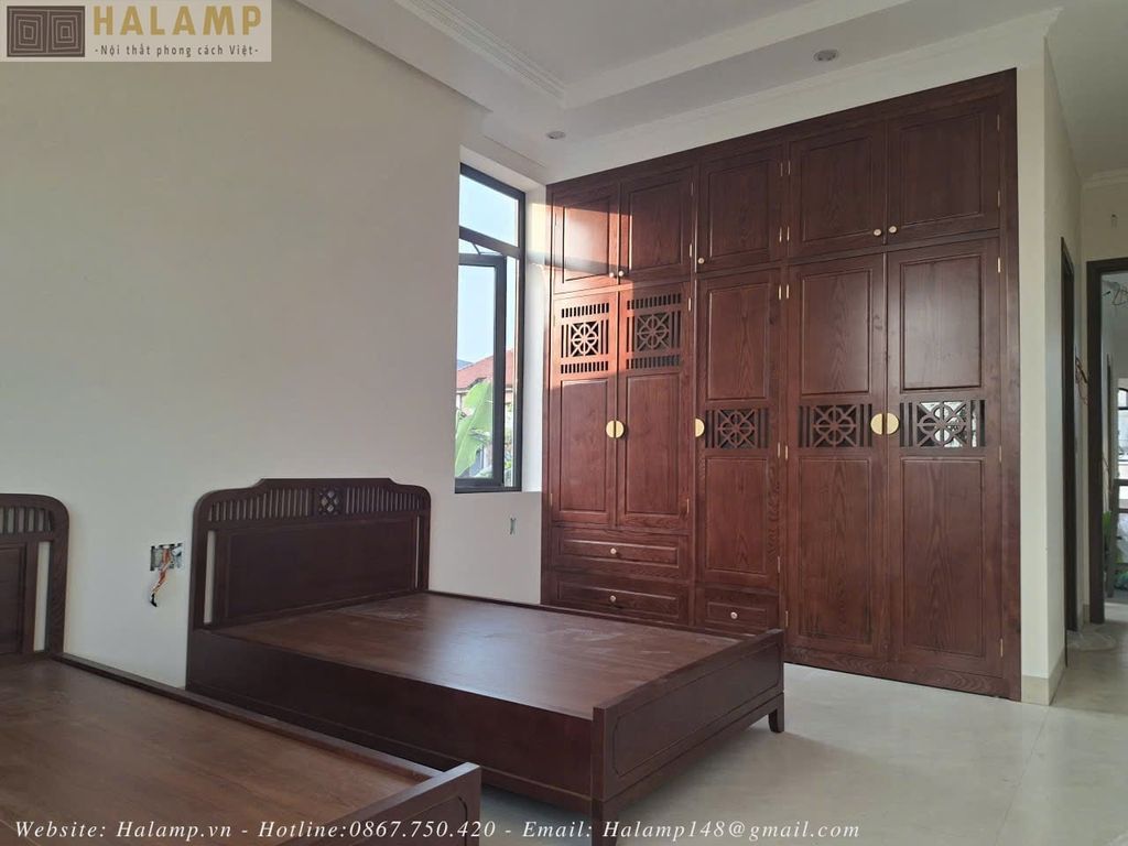 Hình ảnh thi công tủ áo nhà vườn Halamp