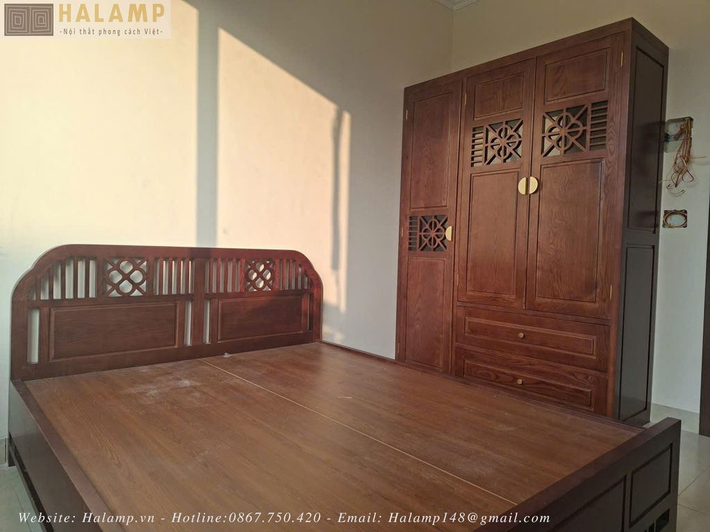 Hình ảnh thi công tủ áo nhà vườn Halamp
