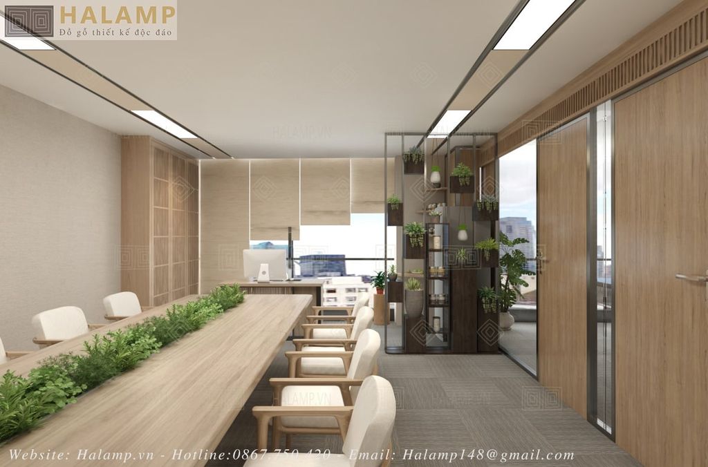 Bàn làm họp làm việc văn phòng phong cách Nhật