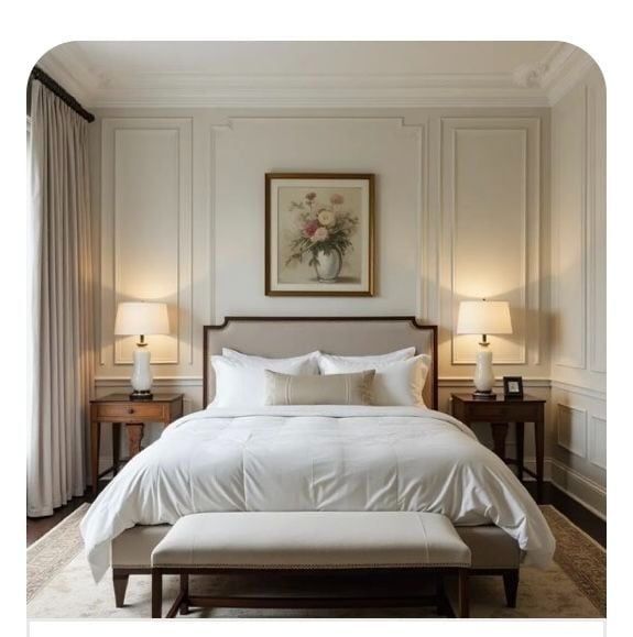 Hình ảnh gợi ý tham khảo phòng ngủ tân cổ điển nhẹ nhàng