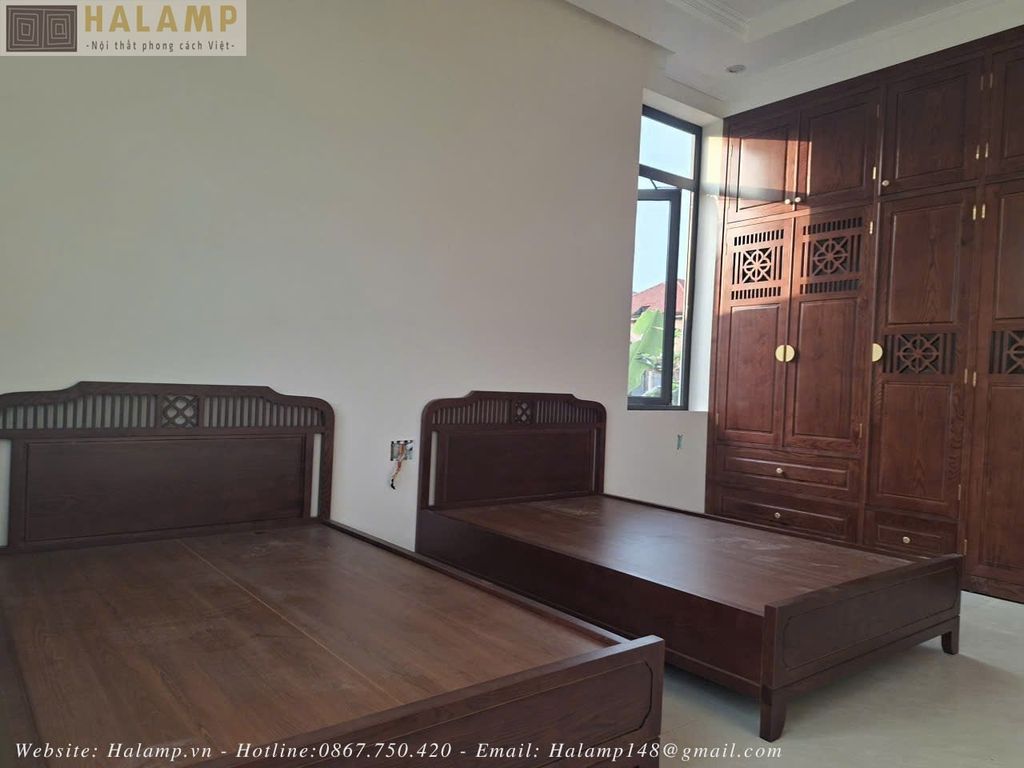 Hình ảnh thi công tủ áo nhà vườn Halamp